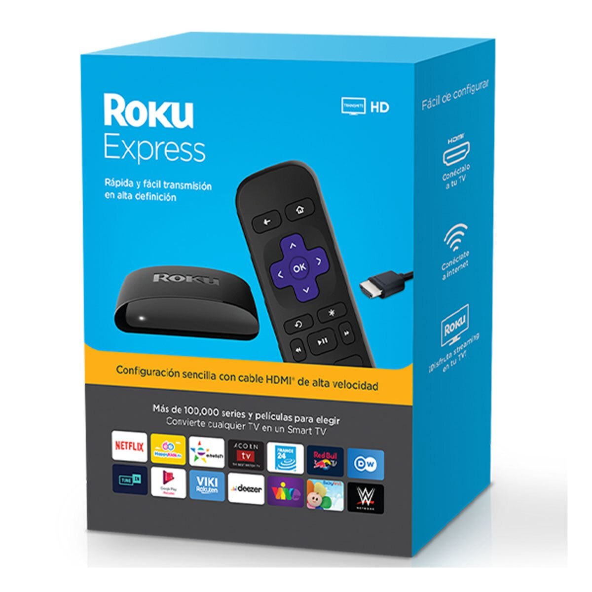 Reproductor de Streaming Roku Express Hd