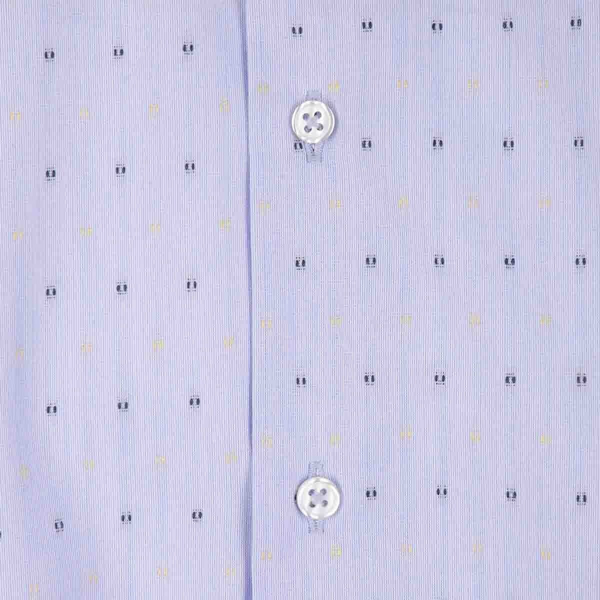 Camisa de Vestir Azul Combinado Bruno Magnani