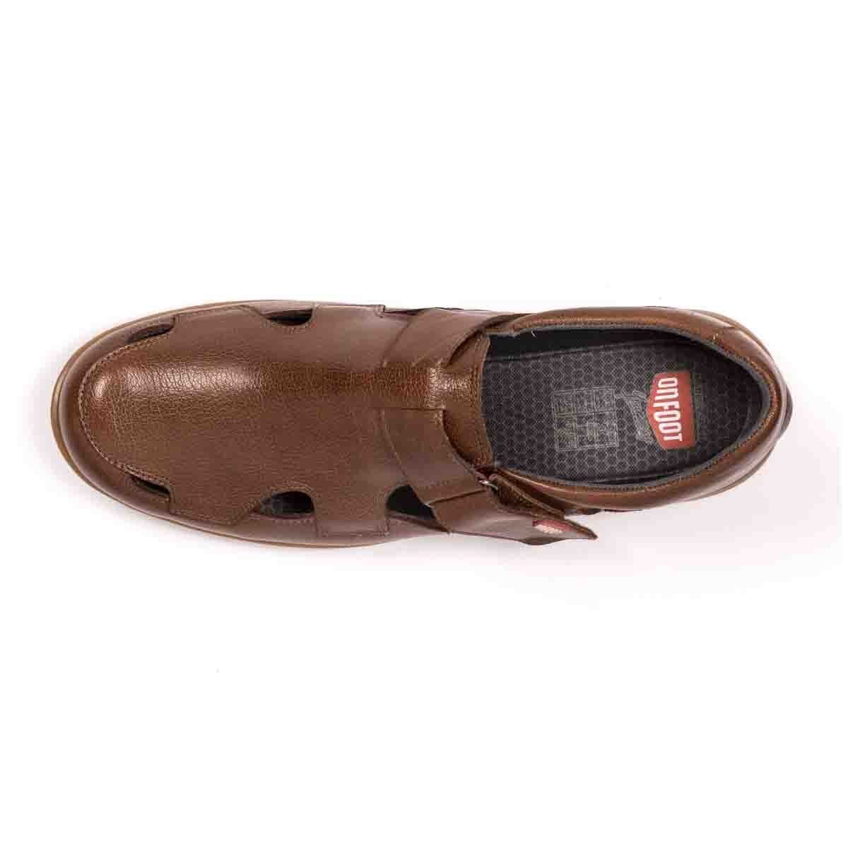 Sandalia de Piel Café On Foot Your Way