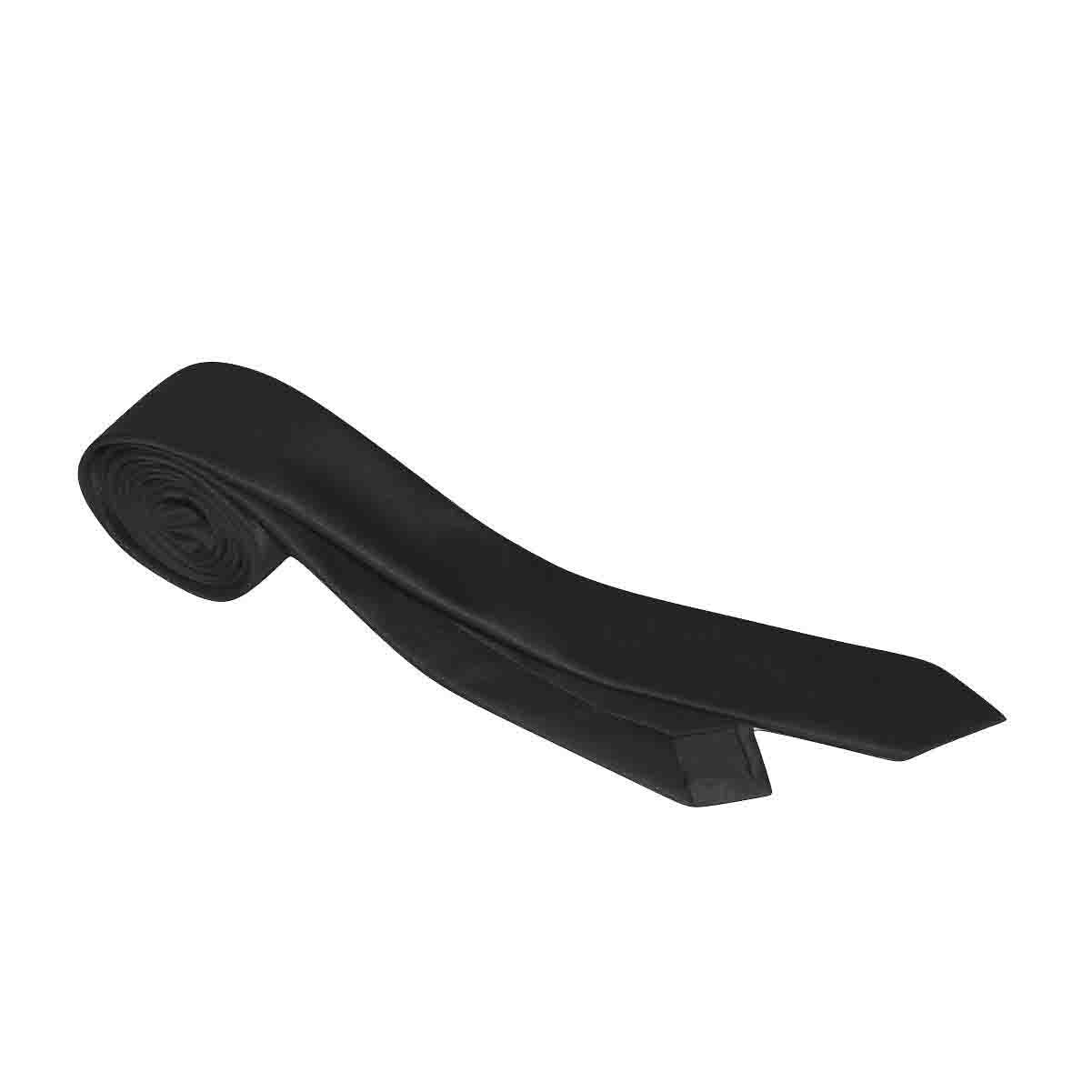 Corbata Lisa Negra Liso Modelo T35 Mario Barutti