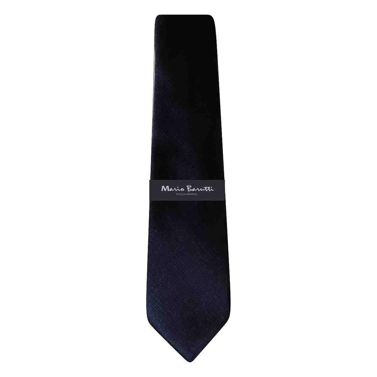 Corbata Lisa Negra Liso Modelo T35 Mario Barutti