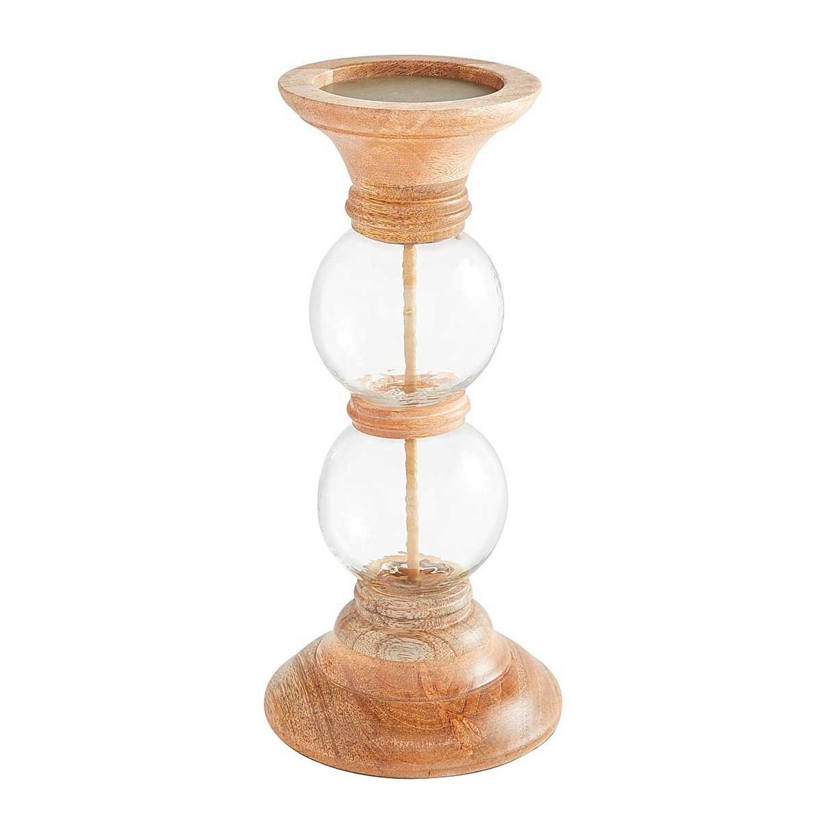 Candelero Wood Glass Bubble 12" Pier 1 Imports