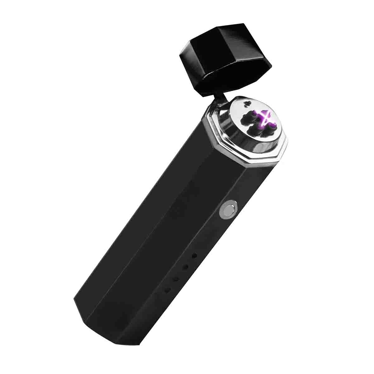 Encendedor Hexagonal Negro con Cable Usb