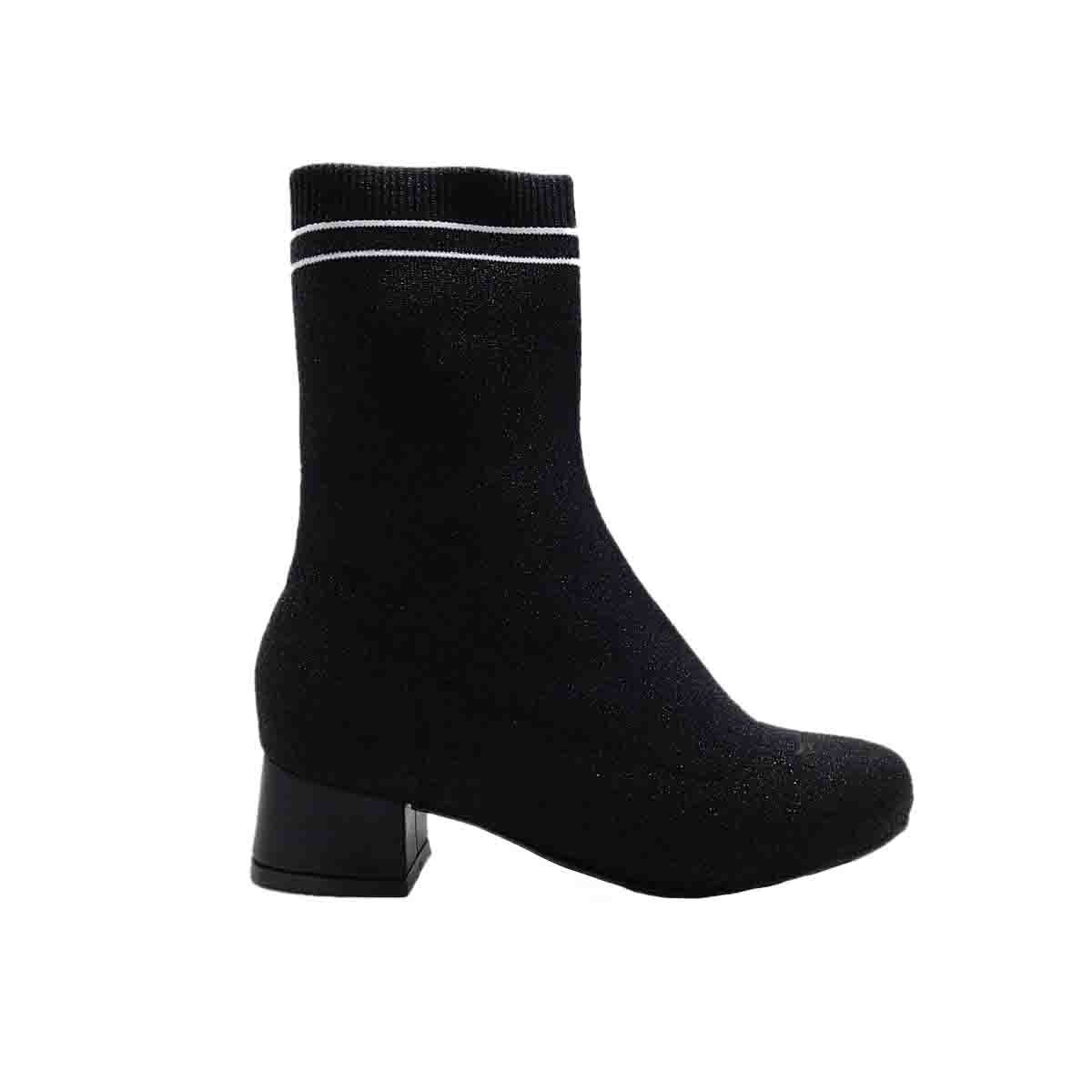 Bota Casual Tejido Calcetín 19-22 Negro Cristeen