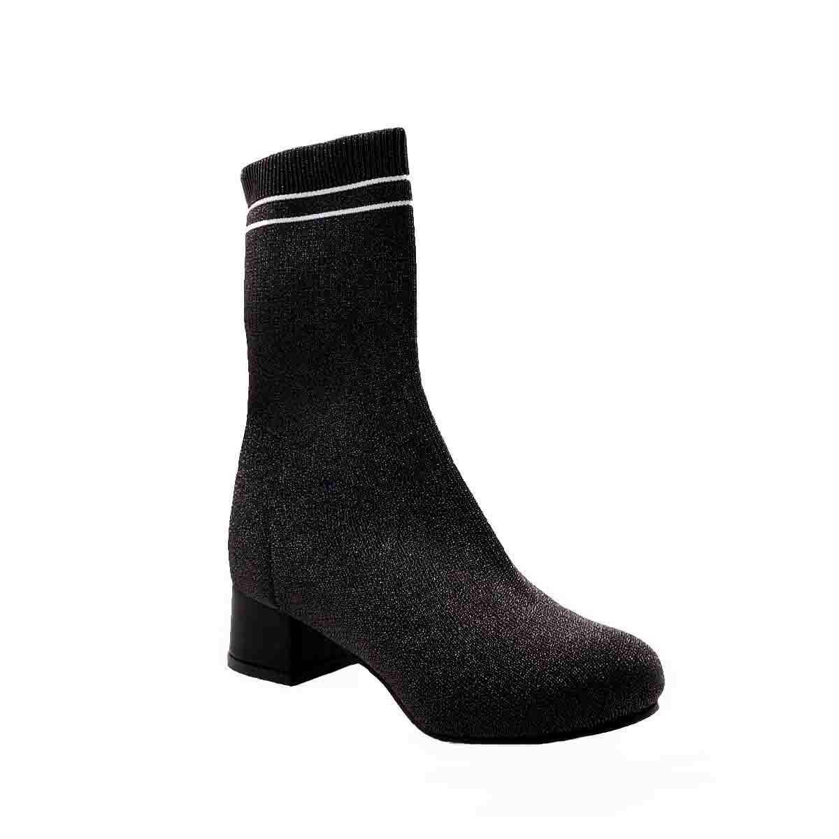 Bota Casual Tejido Calcetín 19-22 Gris Cristeen