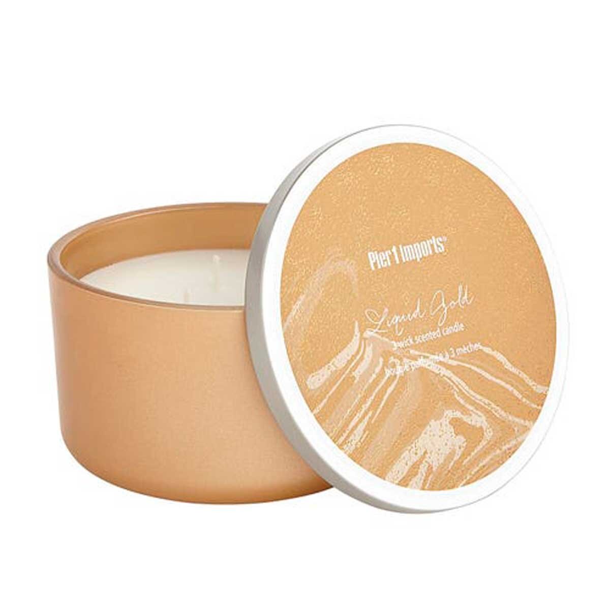 Vela 3 Pabilos Liquid Gold Pier 1 Imports