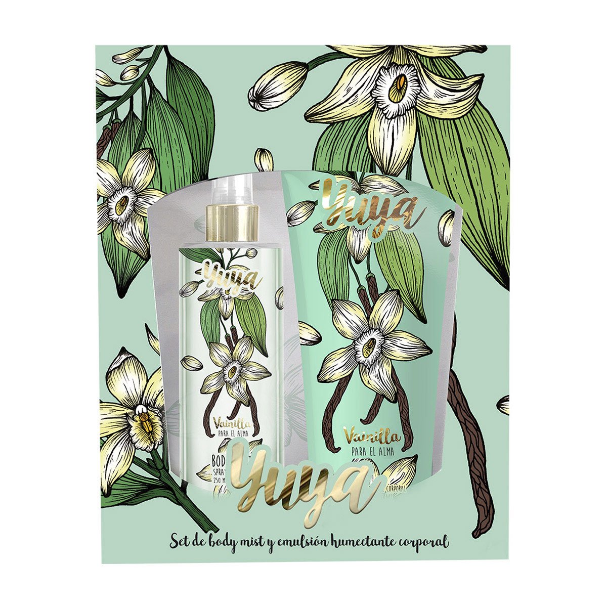 Set body mist y emulsión corporal yuya "vainilla para el alma" Sears