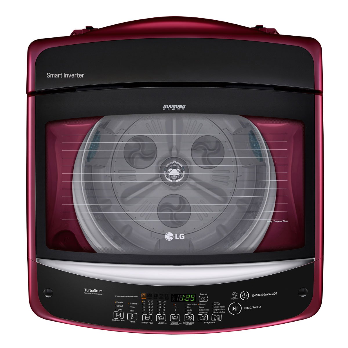 Lavadora Carga Superior 19 Kg Wt19Rsb Roja Lg