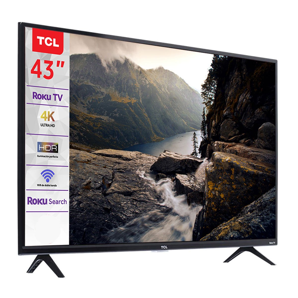 Pantalla 43" Led Roku Tv 4K Uhd 43S425-Mx Tcl