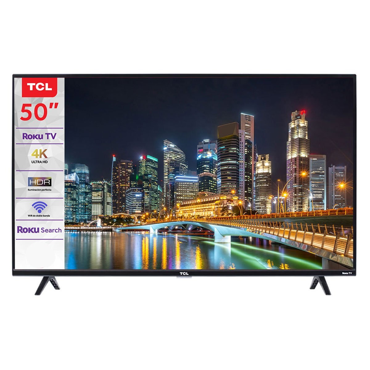 Pantalla 50" Led Roku Tv 4K Uhd Smart Tv 50S425-Mx Tcl