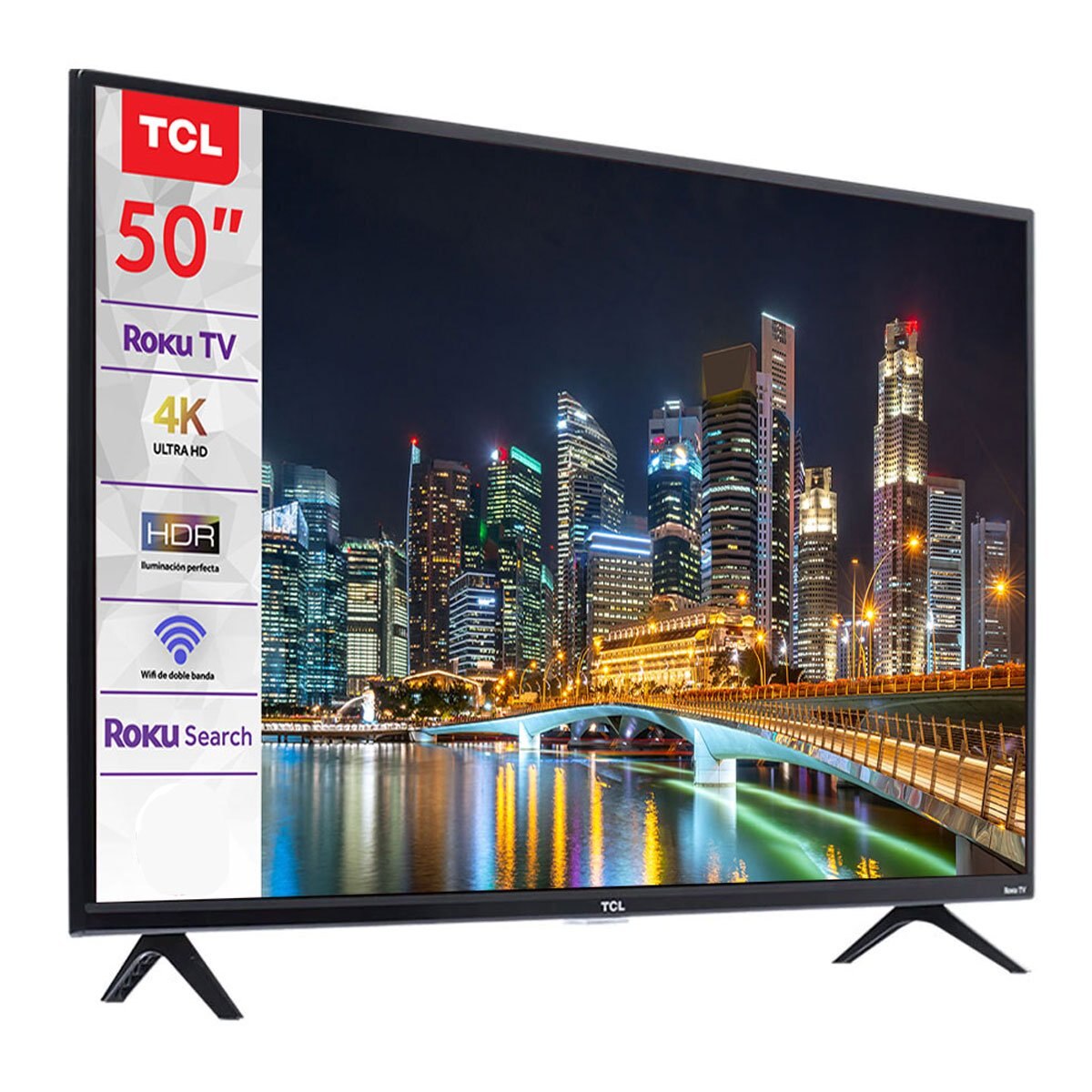 Pantalla 50" Led Roku Tv 4K Uhd Smart Tv 50S425-Mx Tcl