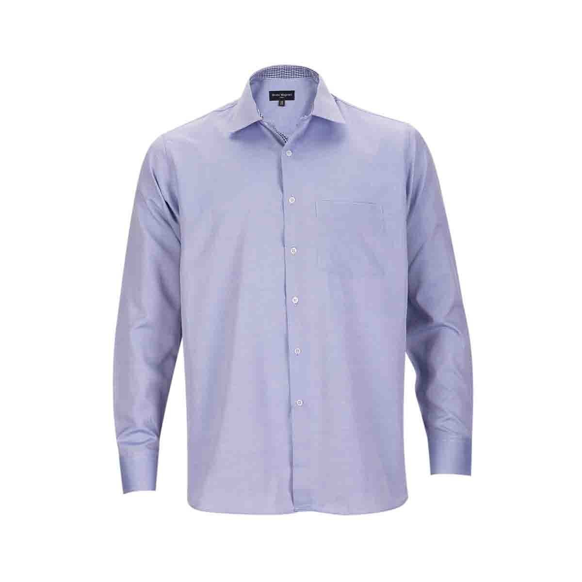 Camisa de Vestir Azul Combinado Bruno Magnani