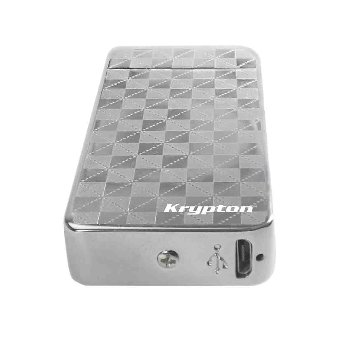 Encendedor Krypton Gris con Cable Usb Integrado