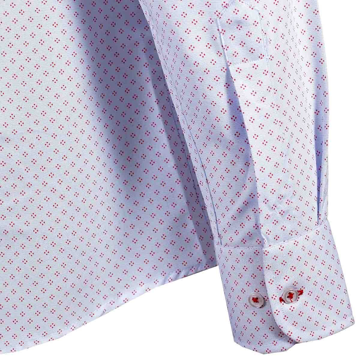 Camisa de Vestir Slim Fit Azul Combinado Secf-0719 Carlo Corinto