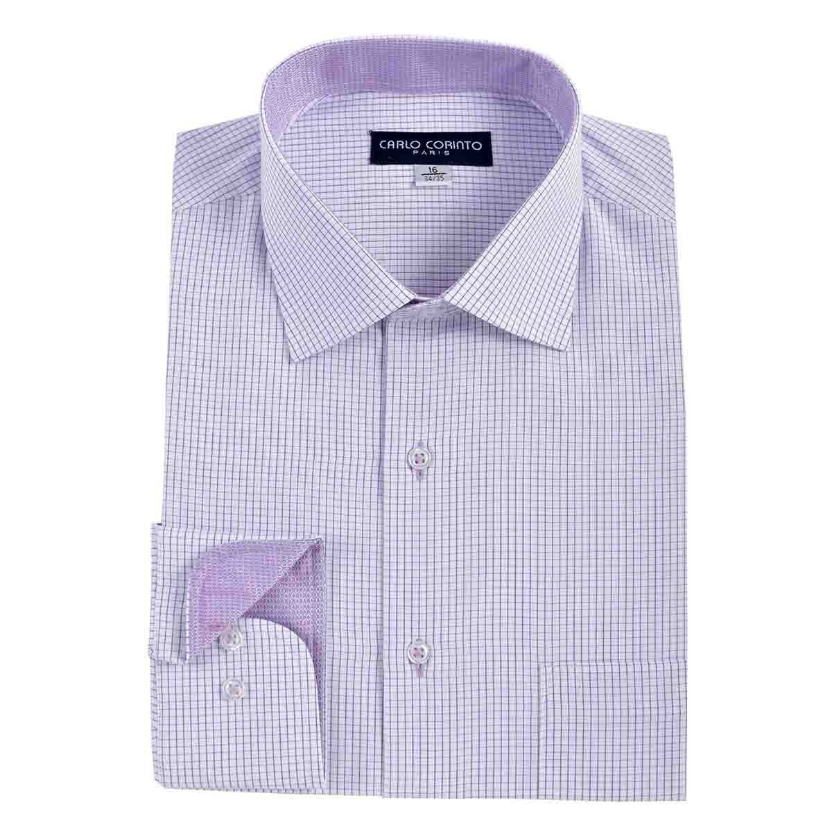Camisa de Vestir Tradicional Morado Secf 07 Carlo Corinto para Caballero