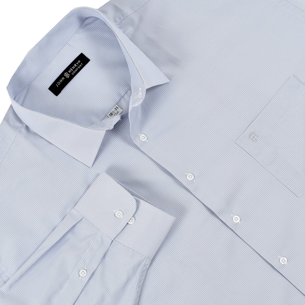Camisa Manga Larga Mini Cuadro Lila John Henry Jv24T6302 para Caballero