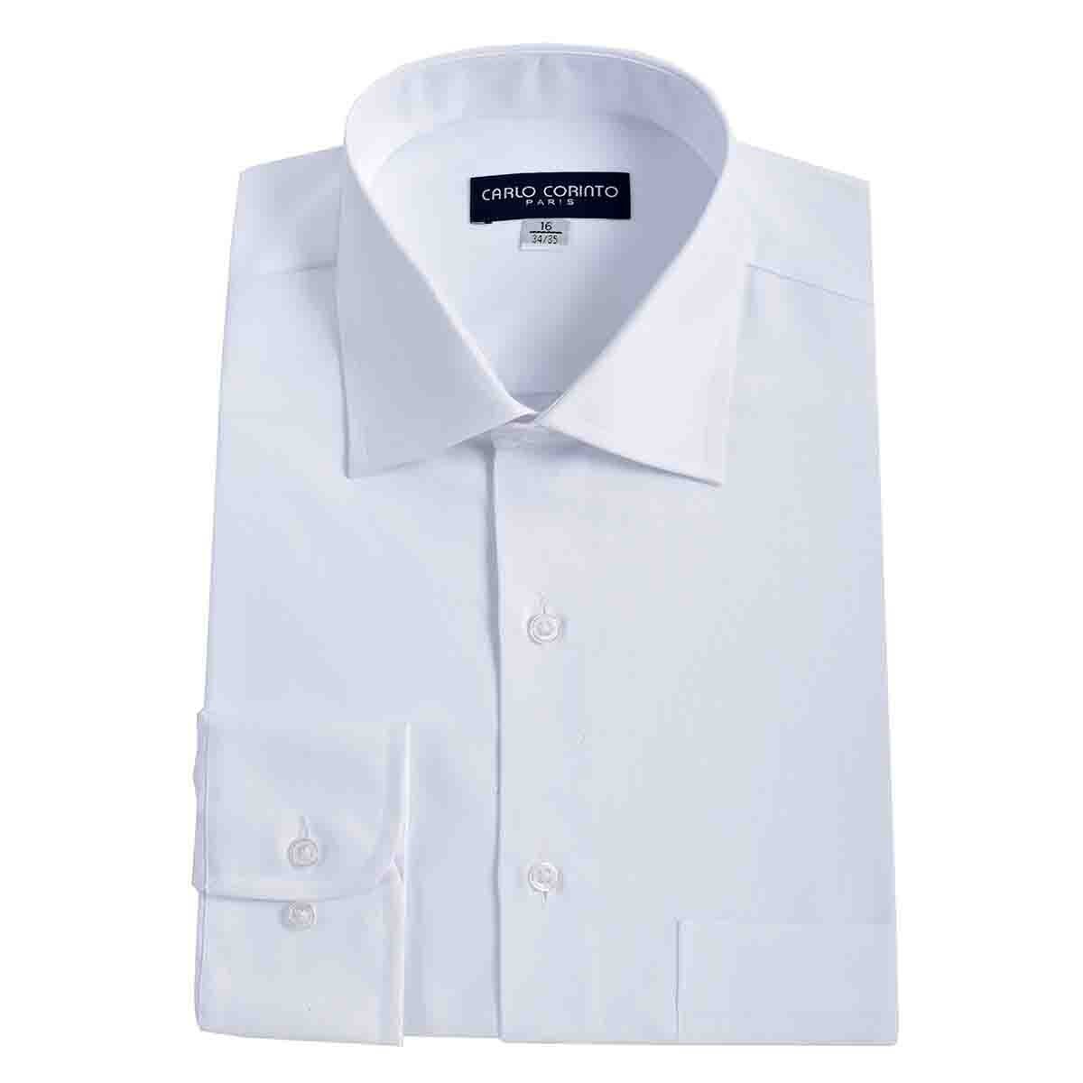 Camisa de Vestir Tradicional Blanco Secf 08 Carlo Corinto para Caballero
