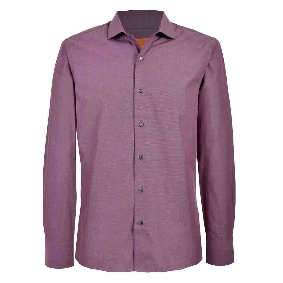 Camisa Vestir Slim Fit Rojo Combinado Carlo Corinto Barolo08F19