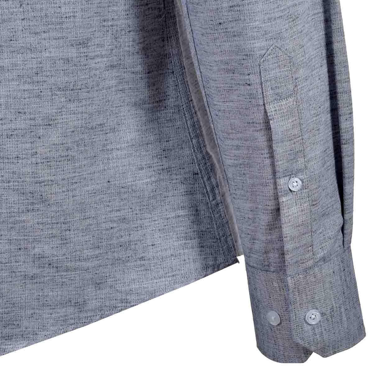 Camisa Vestir Slim Fit Gris Combinado Carlo Corinto H2O08F19
