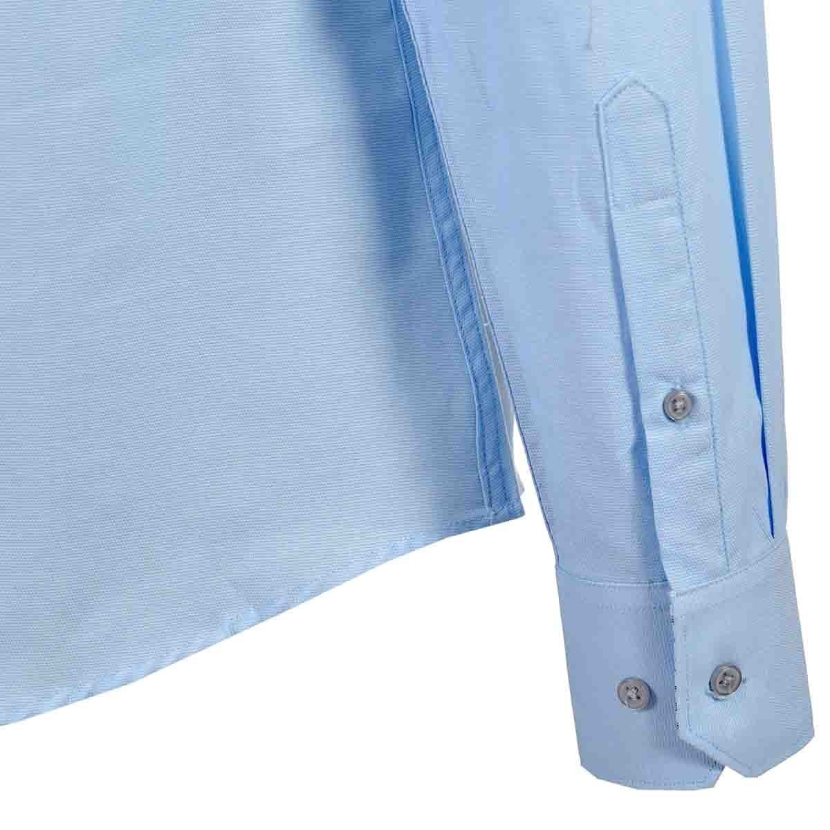 Camisa Vestir Slim Fit Azul Carlo Corinto