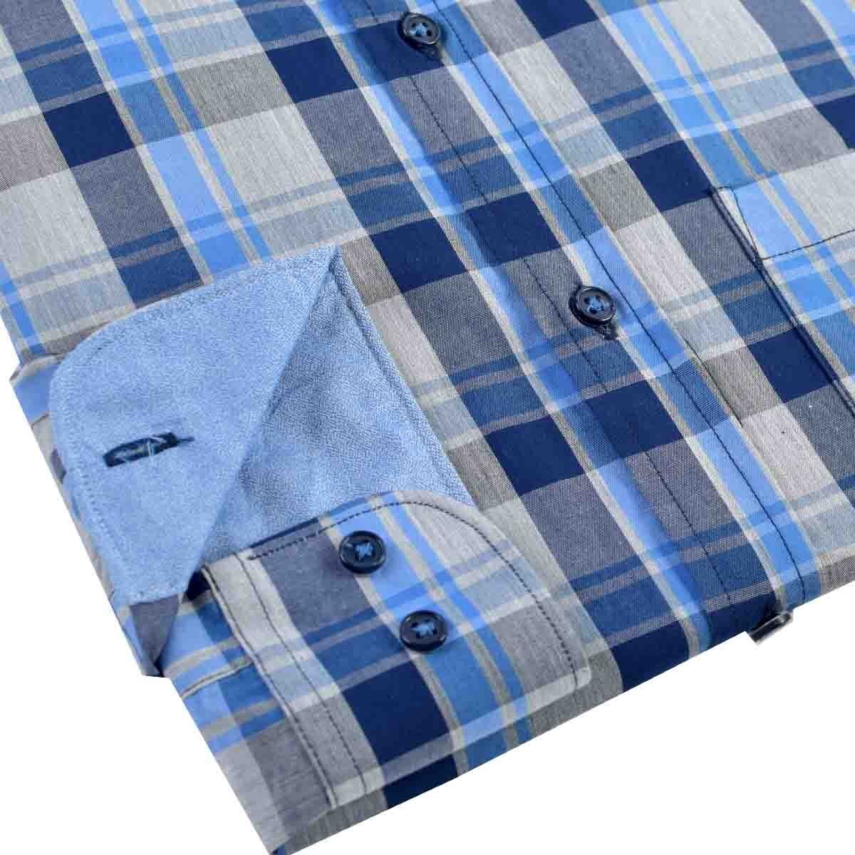Camisa Casual Manga Larga Regular Figo Blue Carlo Corinto