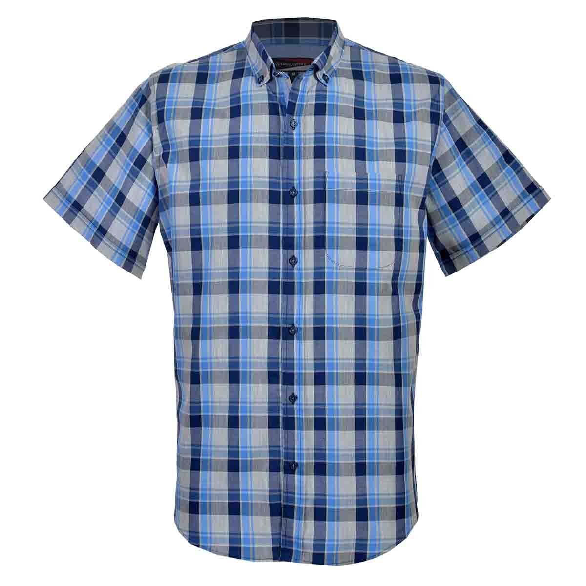 Camisa Casual Manga Corta Regular Figo Blue0 Carlo Corinto