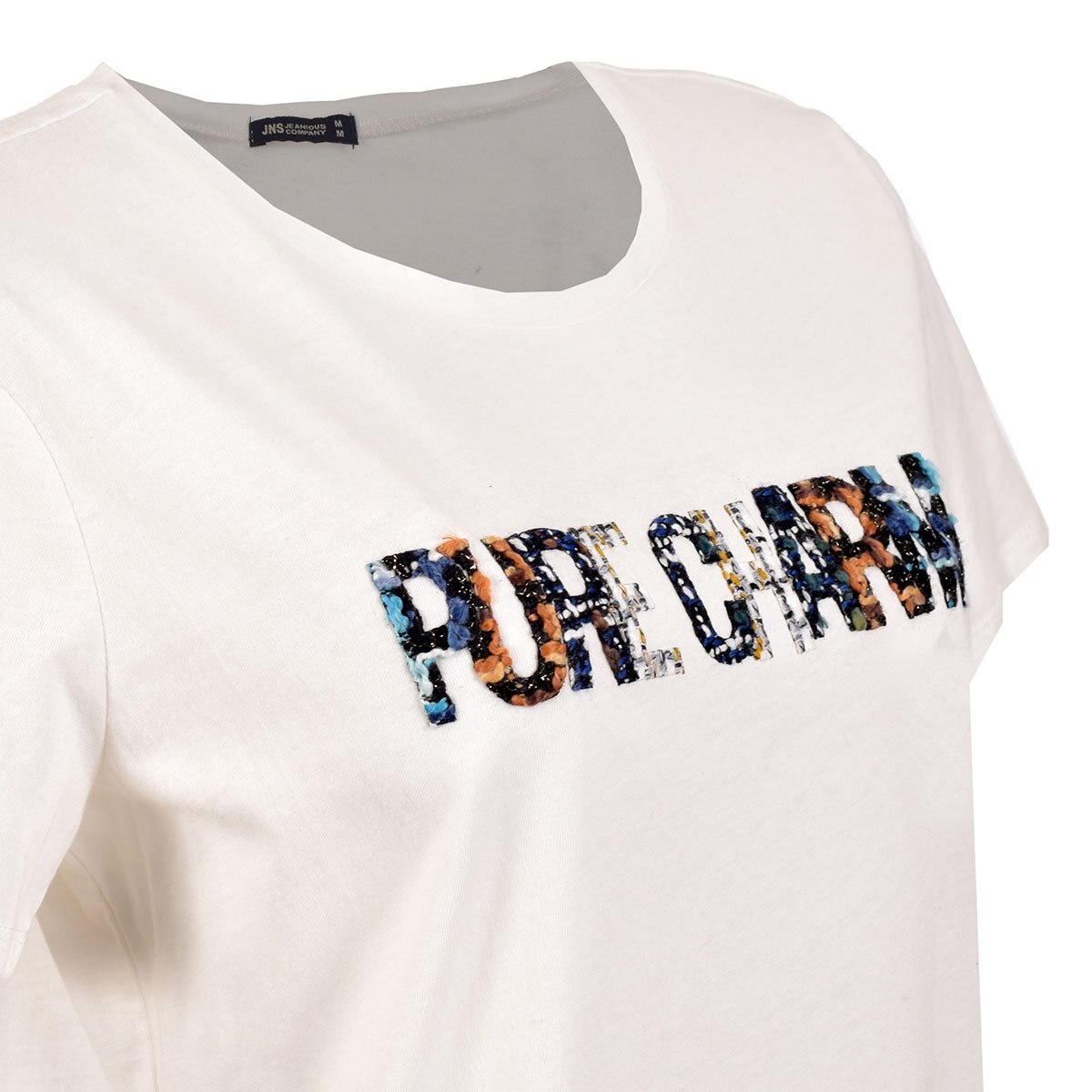 Playera Lisa con Grafico Jeanious para Dama