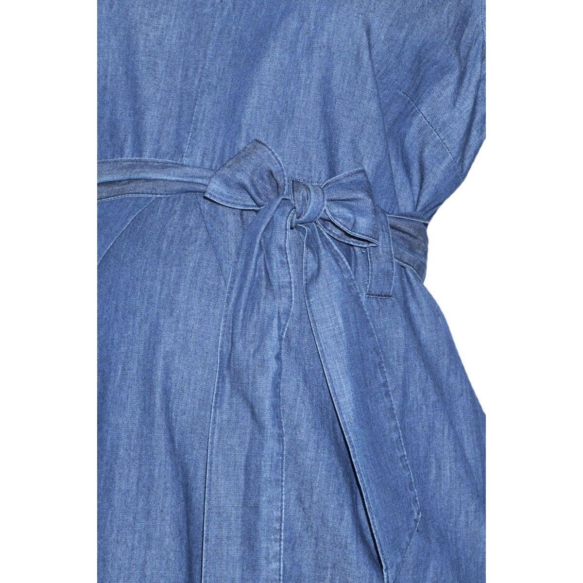 Vestido de Mezclilla Manga 3/4 con Cinturon Nine To Go