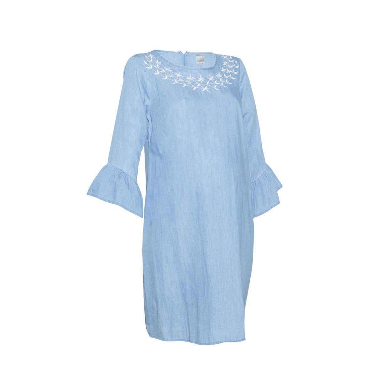 Vestido Mezclilla Ered Manga 34 Campana Nine To Go