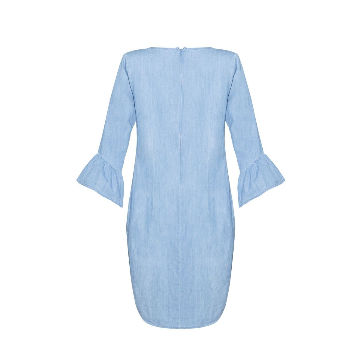 Vestido Mezclilla Ered Manga 34 Campana Nine To Go