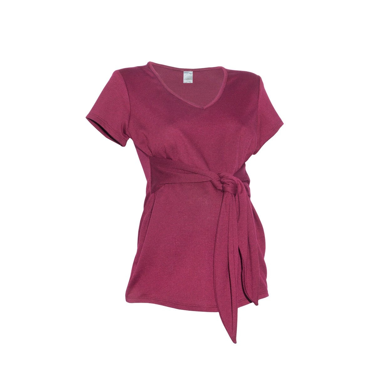 Blusa para Dama Escote V Manga Corta con Amarre Nine To Go