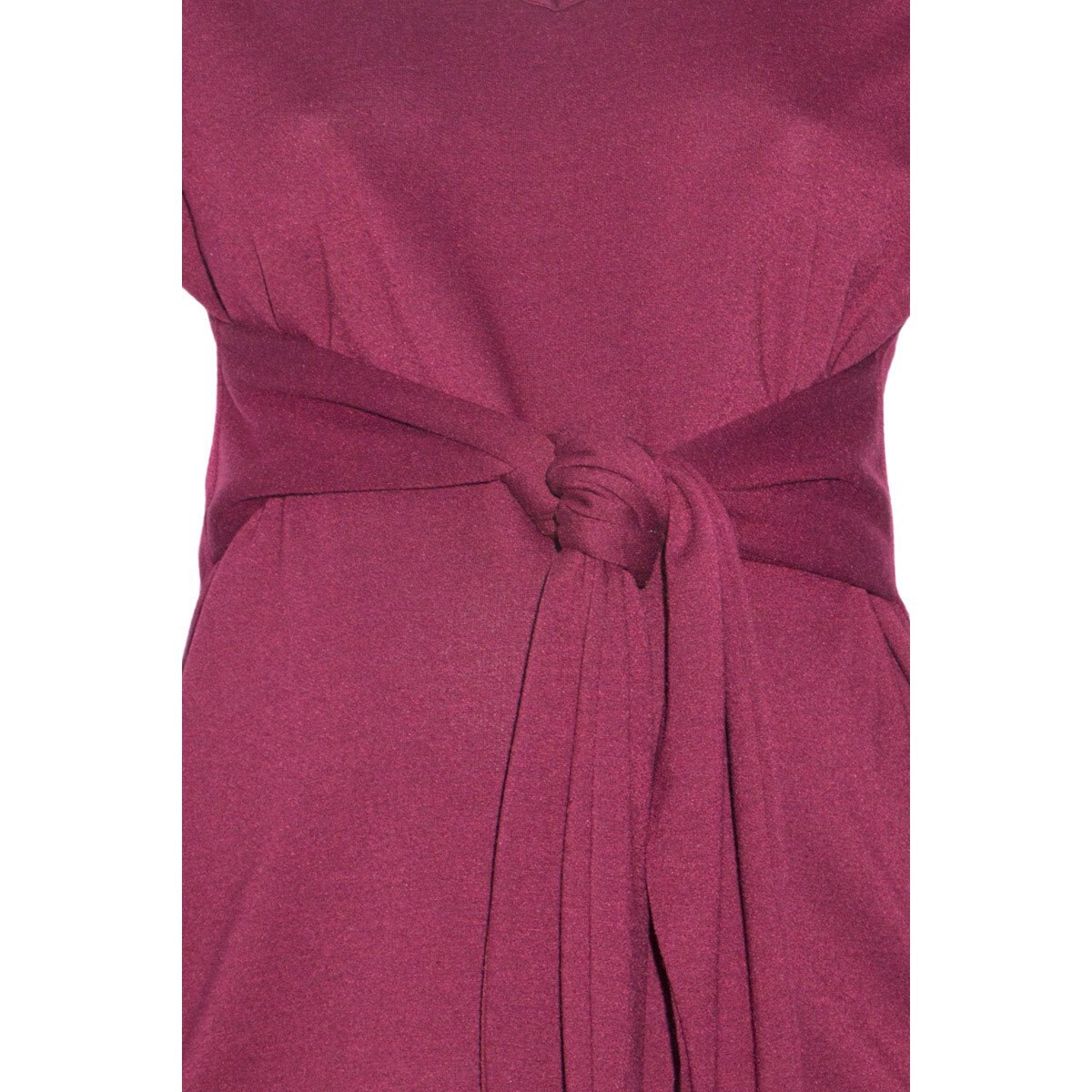Blusa para Dama Escote V Manga Corta con Amarre Nine To Go