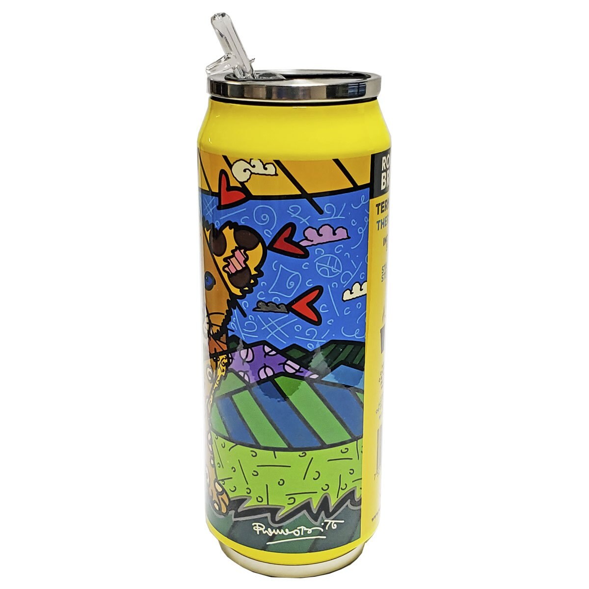 Vaso Lata Térmico Acero Inoxidable León 500 Ml Romero Britto