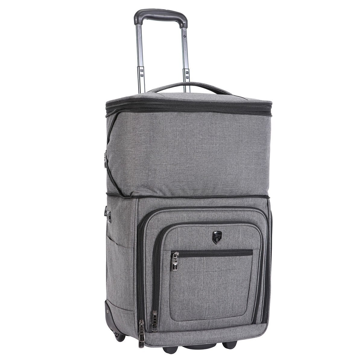Maleta Individual Rodante Expandible 16" Gris Travelers Club Luggage