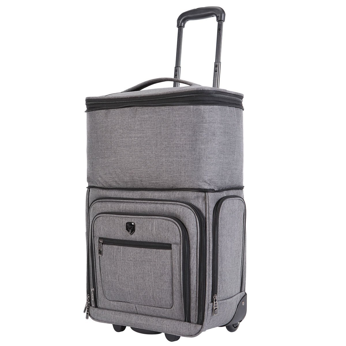 Maleta Individual Rodante Expandible 16" Gris Travelers Club Luggage