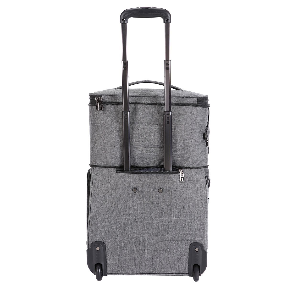 Maleta Individual Rodante Expandible 16" Gris Travelers Club Luggage