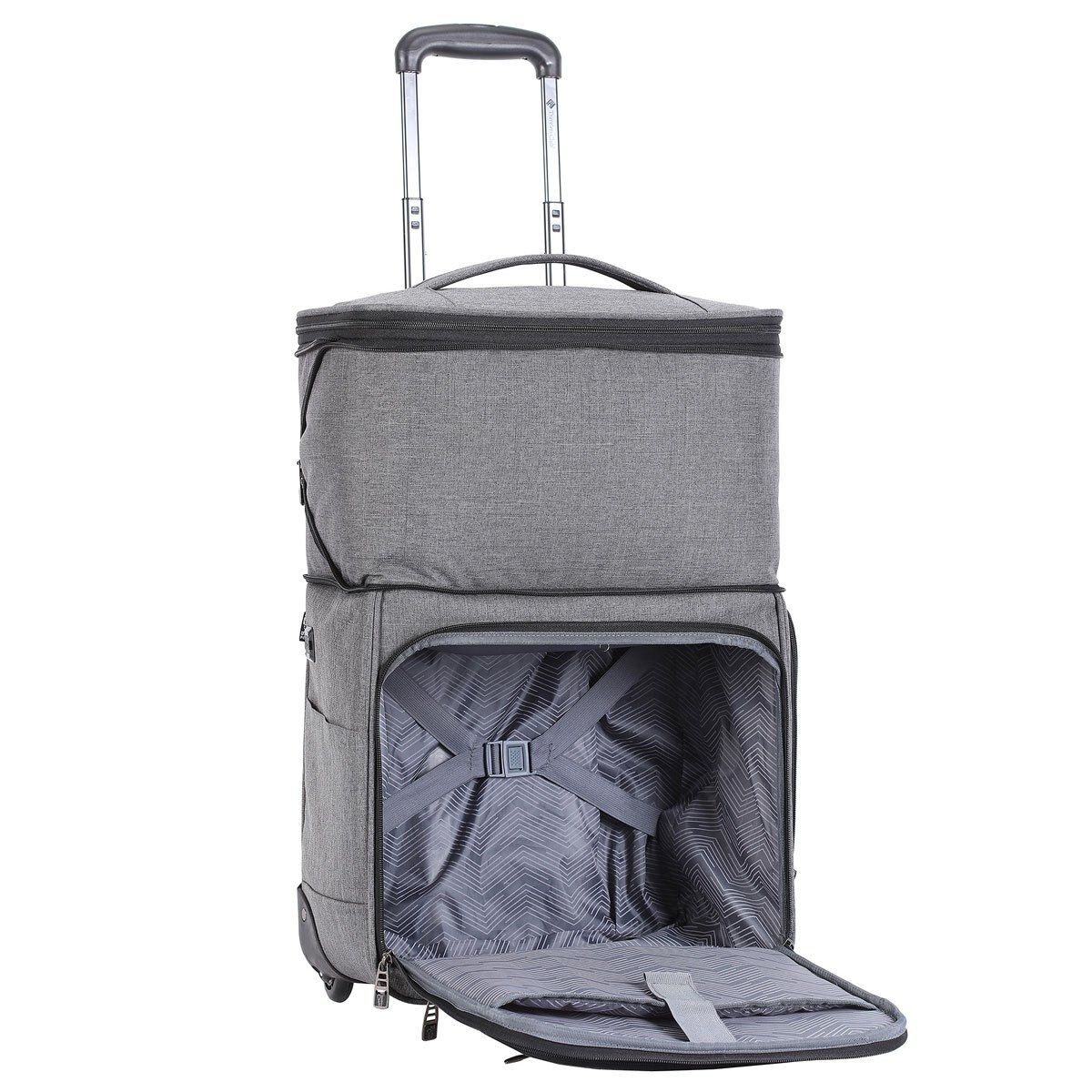 Maleta Individual Rodante Expandible 16" Gris Travelers Club Luggage