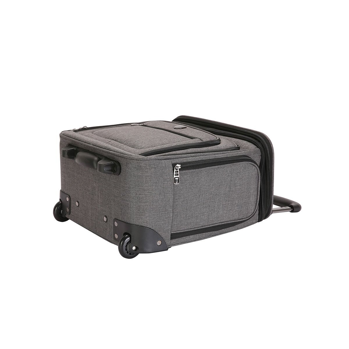 Maleta Individual Rodante Expandible 16" Gris Travelers Club Luggage