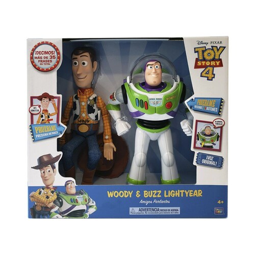 Buzz & Woody Talking Action Figures 2 Pack Toy Story 4 Toy Plus