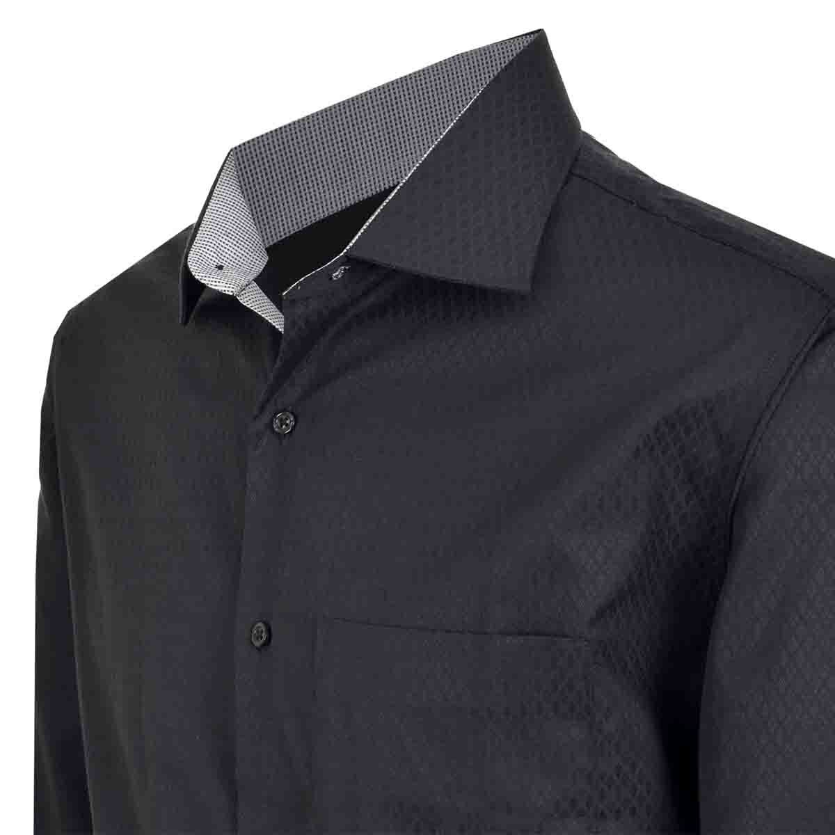 Camisa de Vestir Tradicional Negro Secf 10 Carlo Corinto para Caballero