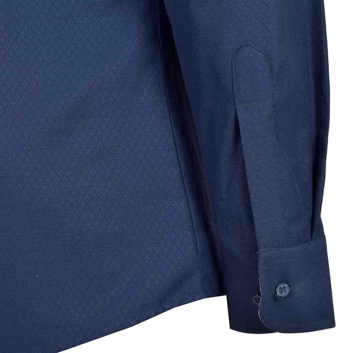 Camisa de Vestir Slim Fit Azul Obscuro Secf-0719 Carlo Corinto para Caballero