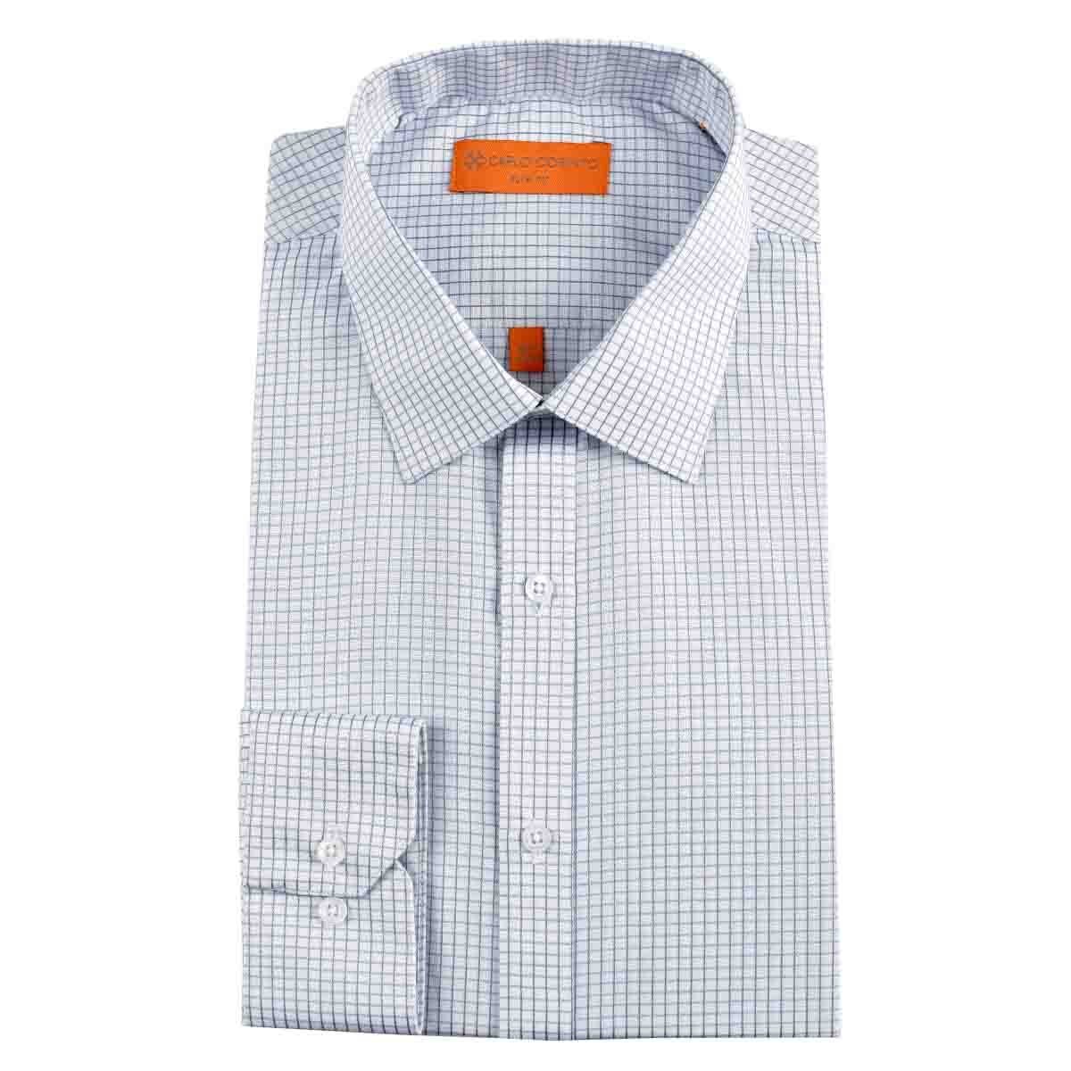 Camisa Slim Fit Azul Carlo Corinto