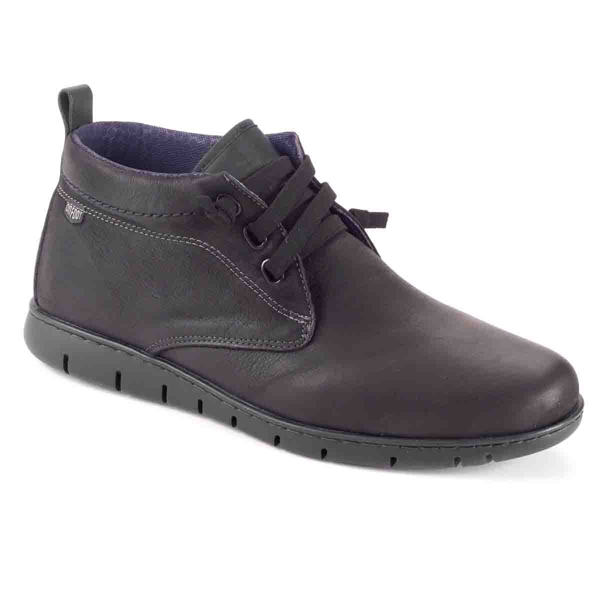 Botin de Piel Negro On Foot Your Way