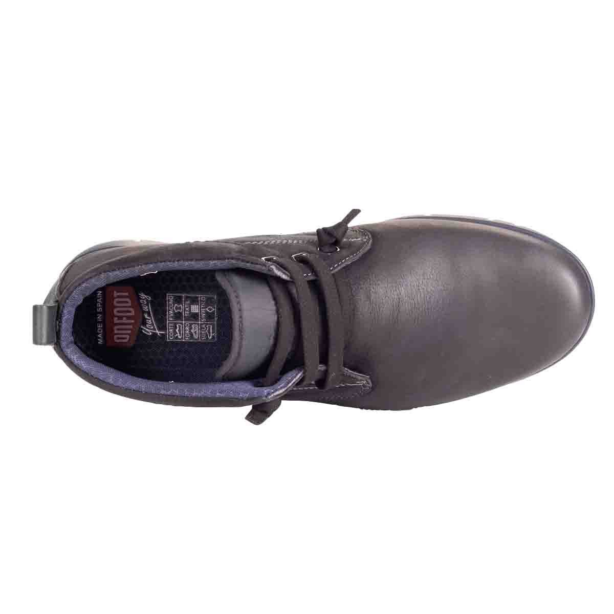 Botin de Piel Negro On Foot Your Way