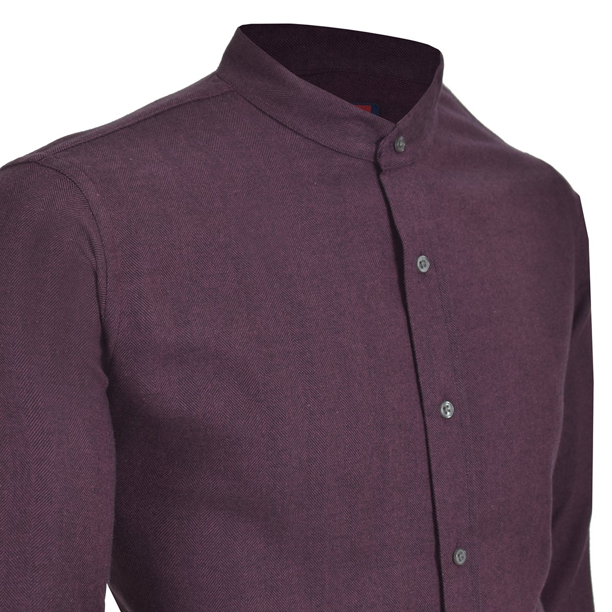 Camisa Casual Rojo Obscuro Manga Larga Slim Fit Carlo Corinto