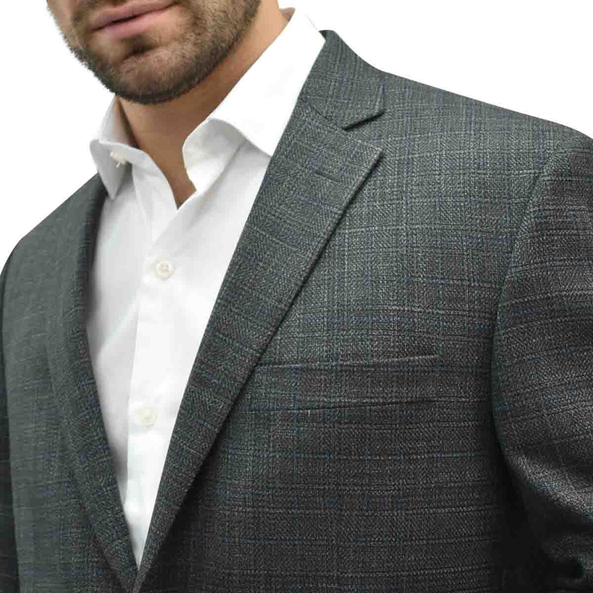Saco Regular Mod Css00946350 Marca Cavalier Color Gris Combinado