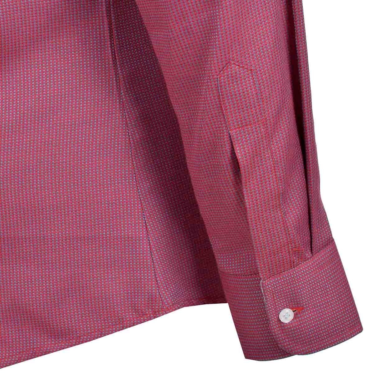 Camisa de Vestir Slim Fit Rojo Obscuro Secf-0719 Carlo Corinto