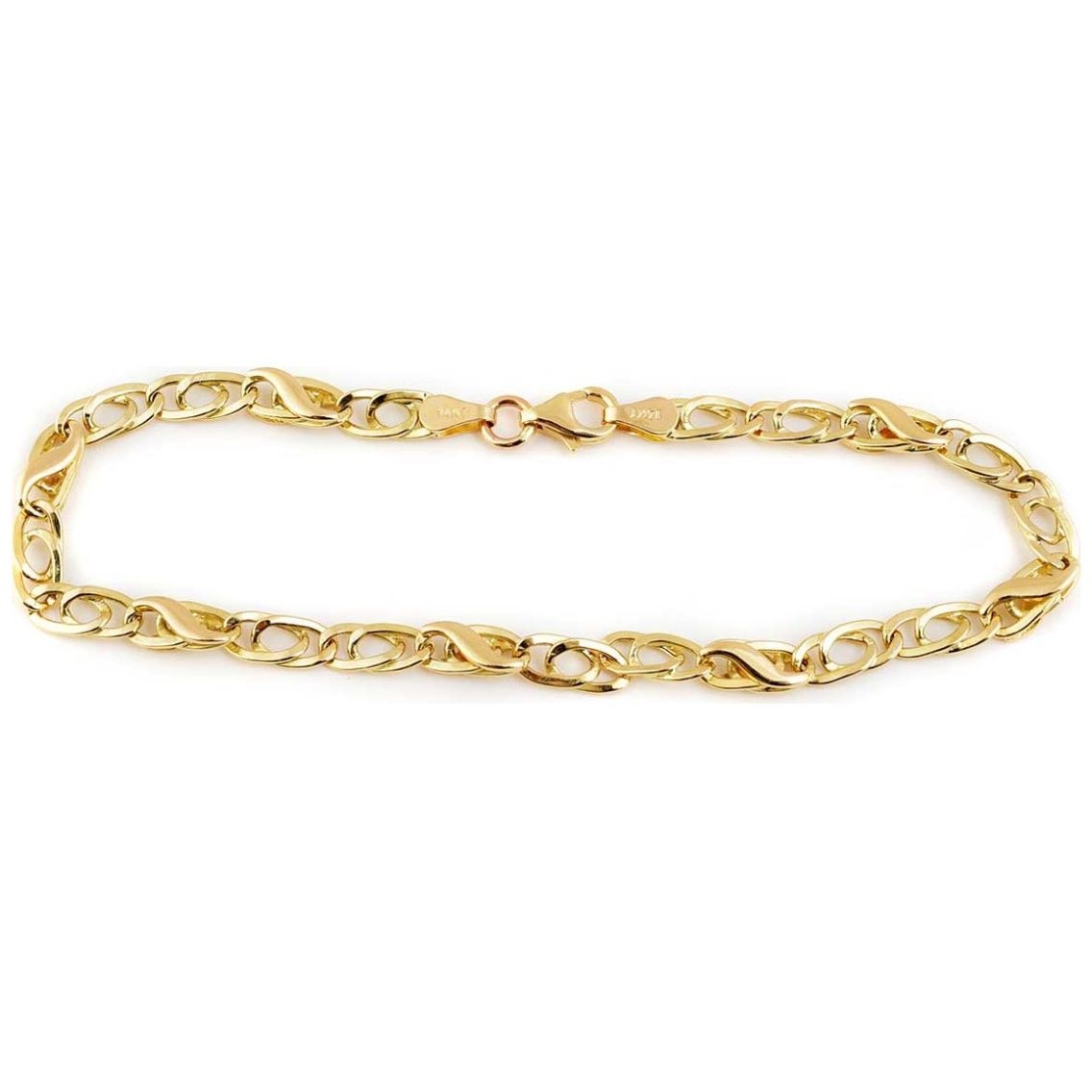 Pulsera Caballero Acabado Dorado Combinada Doble o
