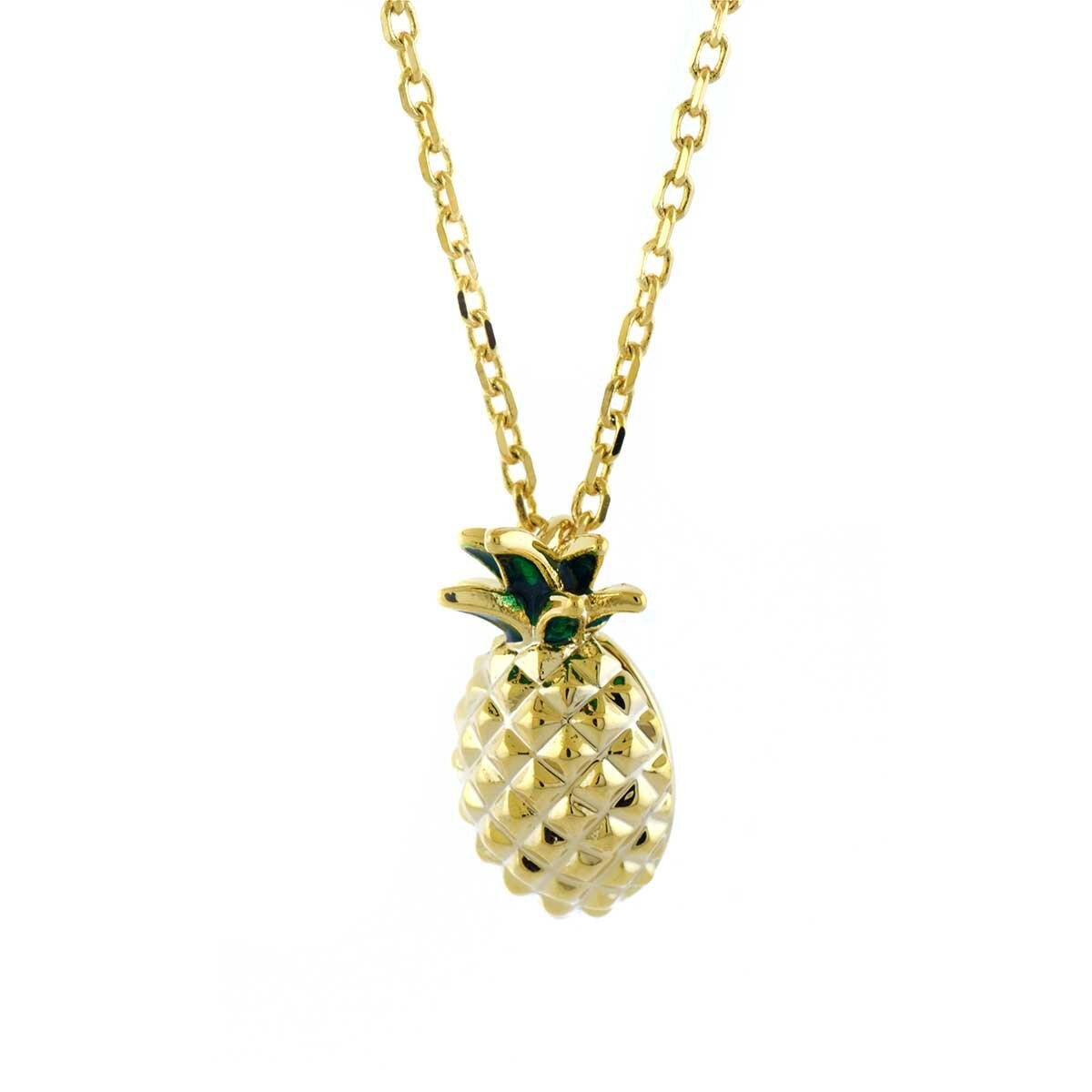 Collar Dorado Diseño Piña Ziena