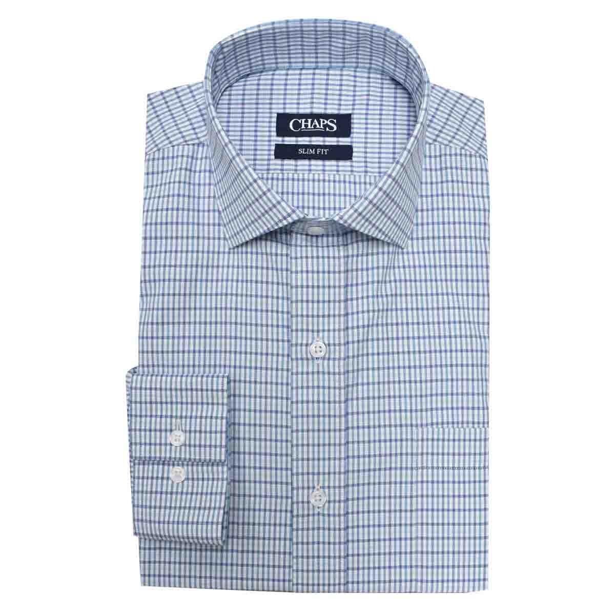 Camisa de Vestir Slim Color Azul Combinado Chaps